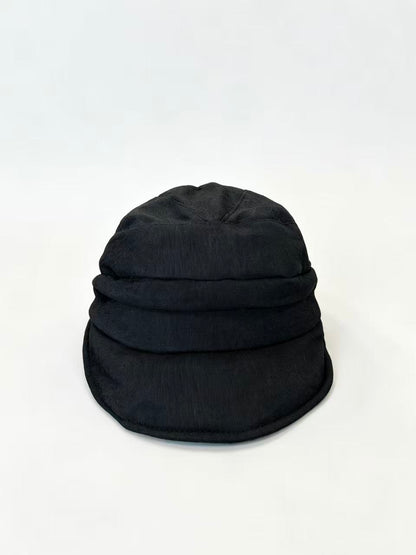 Black Soft Crumpled Bucket Hat - Unstructured Casual Cap