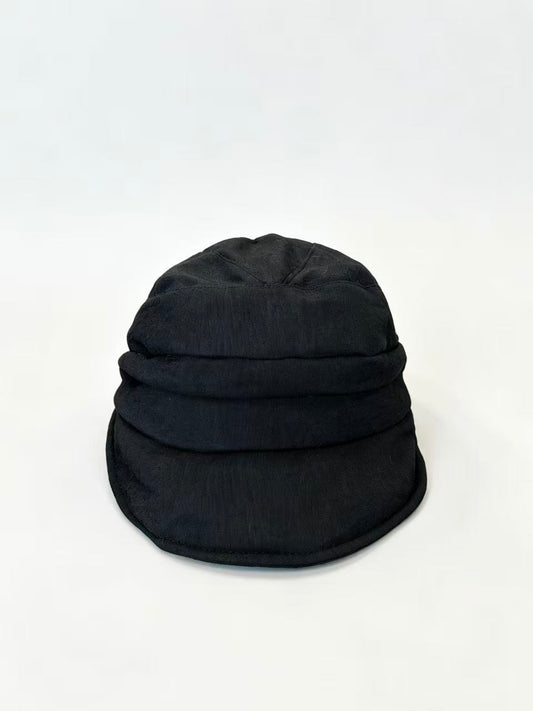 Black Soft Crumpled Bucket Hat - Unstructured Casual Cap
