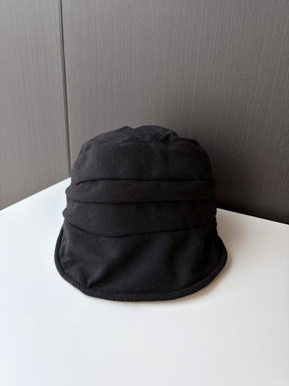 Black Soft Crumpled Bucket Hat - Unstructured Casual Cap