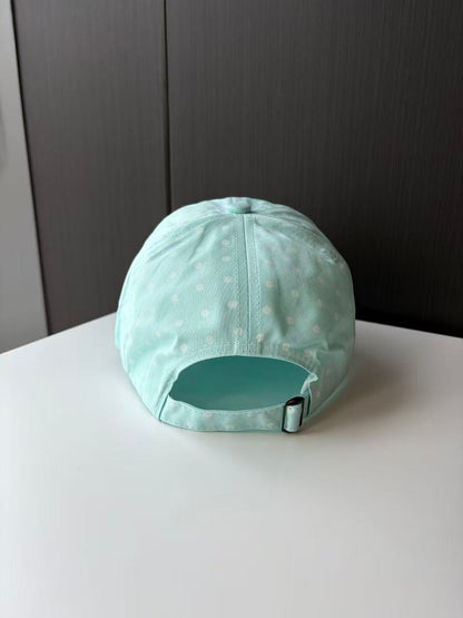 Light Blue Polka Dot Baseball Cap - Unisex Dad Hat