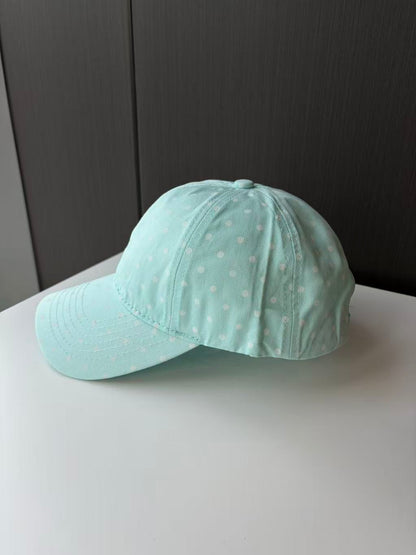 Light Blue Polka Dot Baseball Cap - Unisex Dad Hat